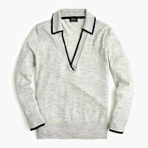 Tipped polo sweater in featherweight cashmere Item K9920